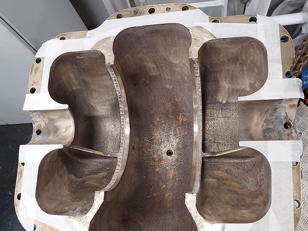 Coated pump casing